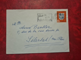 Lettre / Carte   1957  SAARBRUCKEN DEUTSCHE BUNDESPOST SAARLAND FLAMME NIMM EIN POSTSCHECKKONTO - Lettres & Documents