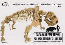 Russia 1995, Prehistoric Animals, Postcard Produce By Paleontological Museum In Moscow - Préhistoriques