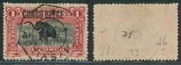 Congo Belge - Mols : 1F Surchargé CONGO BELGE (n°46) Obl Télégraphique "Thysville" (1910) - Used Stamps