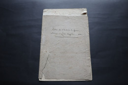 Rare Manuscrit Lettre Sur L'Histoire De France  Adréssée Au Prince Napoléon 1861 Par Henri D'Orléans - Historical Documents