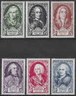 Lot N°247 N°853 à 858, Célébrités Françaises Du XVIII Siècles  (I)  (avec Charnières) - Unused Stamps