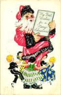 CPA - Babbo Natale, Père Noël, Santa Claus - Rilievo, Relief, Embossed, Gaufré - VG - B102 - Santa Claus