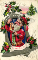 CPA - Babbo Natale, Père Noël, Santa Claus - Rilievo, Relief, Embossed, Gaufré - NV - B103 - Santa Claus