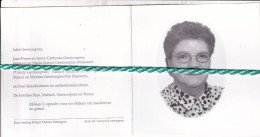 Georgette Feys-Germonprez, Eernegem 1930, 2003. Foto - Todesanzeige