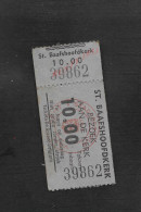 RELIGION BELGIQUE TICKET D ENTRÉE ÉGLISE PRINCIPALE ST BAAFS GAND : - Tickets - Entradas