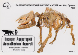 Russia 1995, Prehistoric Animals, Postcard Produce By Paleontological Museum In Moscow - Préhistoriques