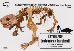 Russia 1995, Prehistoric Animals, Postcard Produce By Paleontological Museum In Moscow - Prehistorisch