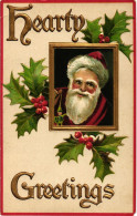 CPA - Babbo Natale, Père Noël, Santa Claus - Rilievo, Relief, Embossed, Gaufré - Scritta - B105 - Santa Claus