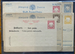 BAVIERA - BAYERN  - LOTTO DI 5 INTERI POSTALI NUOVI  - BBB - Postcards