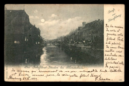 67 - STRASBOURG - STRASSBURG - DER SCHIFFLEUT-STADEN BEI MONDSCHEIN - CARTE VOYAGEE EN 1897 - Straatsburg