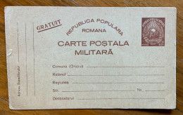 REPUBBLICA POPULARA ROMANA - CARTE POSTALA MILITARA - 1. Weltkrieg (Briefe)