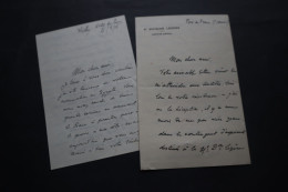 Autographes 2 Lettres De L'Amiral  GRASSET 1917 Et 1918 - Historische Dokumente