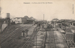 CARTE POSTALE ORIGINALE ANCIENNE : CHAUMONT  " LA GARE "  PRISE DU PONT DES FLANEURS TRAIN LOCO VAPEUR HAUTE MARNE (52) - Chaumont