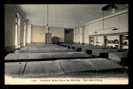 69 - LYON - INSTITUTION NOTRE-DAME DES MINIMES - SALLE D'ETUDE - CARTE COLORISEE - Autres & Non Classés