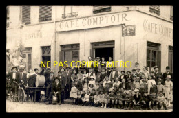 69 - LYON - RUE BOILEAU - CAFE COMPTOIR - SIEGE DE L'AMICALE FANFARE DU 6E ARDT - CARTE PHOTO ORIGINALE - Lyon 6