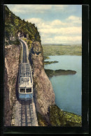 AK Arth-Rigi-Bahn An Der Kräbelwand Mit Blick Auf Den Zugersee, Bergbahn  - Sonstige & Ohne Zuordnung