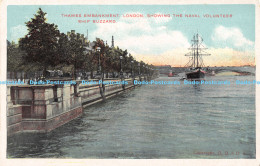 R169211 Thames Embankment. London. Showing The Naval Volunteer Ship Buzzard. G. - Monde