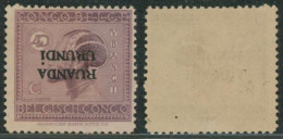 Ruanda-Urundi - N°65-Cu** Neuf Sans Charnières (MNH). Surcharge Renversée - Neufs