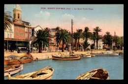 83 - SANARY-SUR-MER - LE QUAI VICTOR HUGO - CARTE COLORISEE - Sanary-sur-Mer