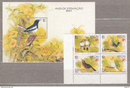 BIRDS Vogel Oiseaux 1995 Macau Mi 814-817 Bl 30 MNH (**) #Fauna1 - Autres & Non Classés