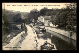 88 - FONTENOY-LE-CHATEAU - LE PONT DE PIERRE - LES PENICHES SUR LE CANAL - PERSPECTIVE DE L'AVENUE MONTMOTIER - Altri & Non Classificati