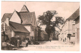 L'ÎLE-BROUCHARD.(INDRE ET LOIRE)L'EGLISE SAINT-GILLES (XIe,XIIe Et XVe SIECLES) ET L'ENTREE DU FAUBOURG (NORD) - L'Île-Bouchard