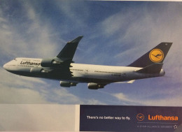 LUFTHANSA B747 Postcard - Airline Issue - 1946-....: Modern Era