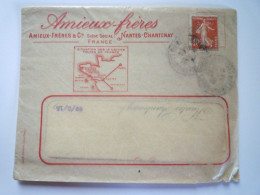 2024 - 2087  RARE  TIMBRE PERFORE  A F  (Amieux-frères  -  Nantes-Chantenay)   1915   XXX - Brieven En Documenten