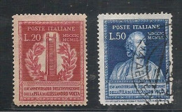 ITALY - ITALIA - 1949  Pile électrique - VOLTA   - Yv. 549/550 - # 549 MINT LH - # 550 Vf USED - 1946-60: Gebraucht