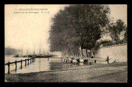 92 - BOULOGNE-SUR-SEINE - CHEVAUX A L'ABREUVOIR - Boulogne Billancourt