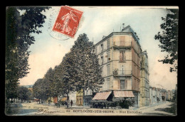 92 - BOULOGNE-SUR-SEINE - RUE ESCUDIER - CARTE COLORISEE - Boulogne Billancourt