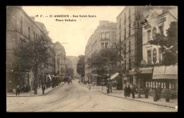 92 - ASNIERES - RUE ST-DENIS ET PLACE VOLTAIRE - Asnieres Sur Seine