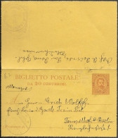 Italy 20c Postal Stationery Card Mailed To Germany 1903 - Stamped Stationery