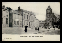 95 - BESSANCOURT - PLACE DE LA MAIRIE ET EGLISE - Autres & Non Classés