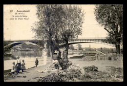 95 - ARGENTEUIL - UN COIN DE SEINE PRES LE PONT-NEUF - CARDEUSE DE LAINE - Argenteuil