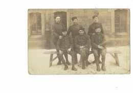 Carte Photo Militaria - Groupe Soldats - KEHL CASERNE DES PIONNIERS 1919  AA HILBER STRASBOURG - Personnages