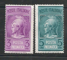 ITALY - ITALIA - 1947  PNEUMATIQUE  - Yv. 18/19 - Unused (no Gum) - 1946-60: Mint/hinged