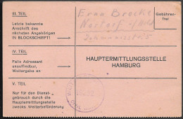 Germany WW2 Civil Internment Camp No.6 Neuengamme Hamburg Postcard Mailed 1946 Censor - Lettres & Documents