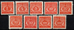 Polen Polska 1919 - Portomarken Mi.Nr. 22 - 30 - Postfrisch MNH - Portomarken