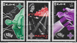 1958 Malta Geoge Cross 3v. MNH SG N. 289/91 - Altri & Non Classificati