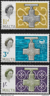1961 Malta Geoge Cross 3v. MNH SG N. 304/06 - Altri & Non Classificati