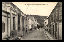 ALGERIE - DELLYS - RUE DE L'ISLY ET JUSTICE DE PAIX - Autres & Non Classés