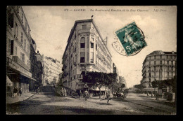 ALGERIE - ALGER - LE BOULEVARD BAUDIN ET LA RUE CHARRAS - QUINCAILLERIE LEON CAILLAT - Algiers