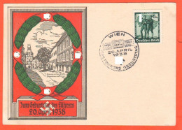 Vienna Wien 1938 Cartolina Commemorative Zum Geburtstag Des Führers  Deutshe Reich Commemorative Postcard - Eventi