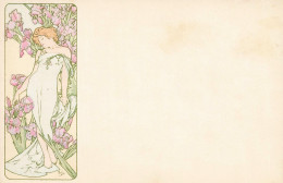 Alphonse MUCHA * CPA Illustrateur Alfons Mucha Art Nouveau Jugendstil * Femme Fleurs Saisons - Mucha, Alphonse