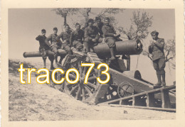 REGIO ESERCITO - MILITARI _ (  Artiglieri )  /  Militari Su Pezzo Di Artiglieria - Anno 1941 _ Foto Formato  8,5 X 11 Cm - Guerre, Militaire