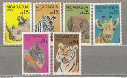 NICARAGUA 1980 Fauna Animals Mammals Mi 3001-3007 MNH(**) #Fauna7 - Nicaragua