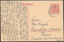 Germany Hadamar 10Pf Postal Stationery Card Mailed 1919 - Lettres & Documents