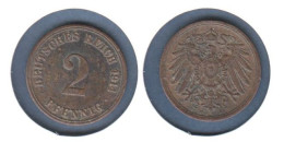 Allemagne  2 Pfennig  1914 A, Type 2, KM#16, Deutsches Reich, - 1 Pfennig