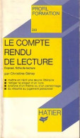 Le Compte Rendu De Lecture (1977) De Christine Géray - Andere & Zonder Classificatie